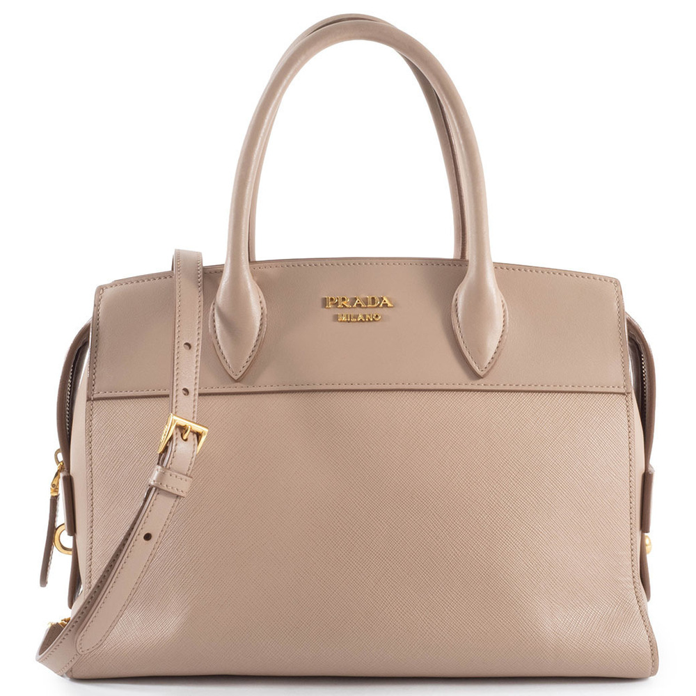 Prada bag shoulder Esplanade leather beige